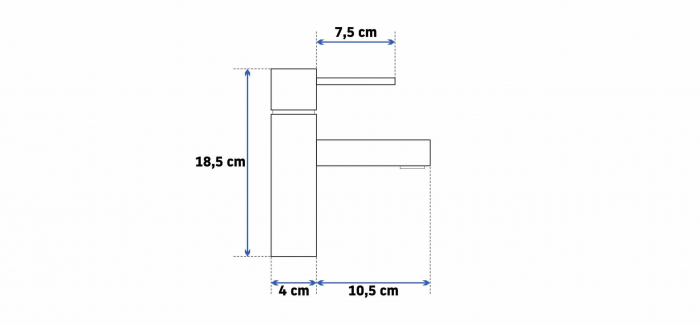 Baterie chiuvetă culoare auriu înălțime 18.5 cm material alamă model Tess Gold Low [4]