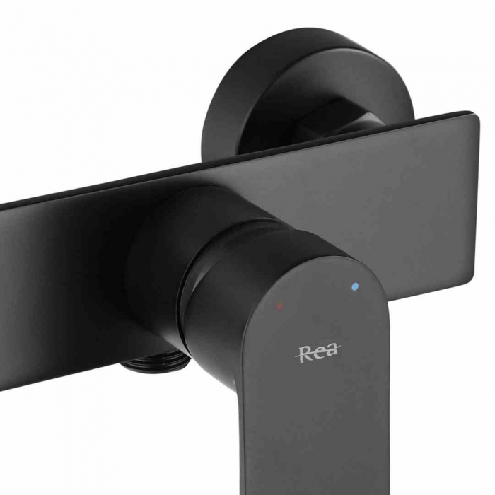 Baterie duș culoare neagră înălțime 12 cm material alamă/ABS model Urban Black [3]