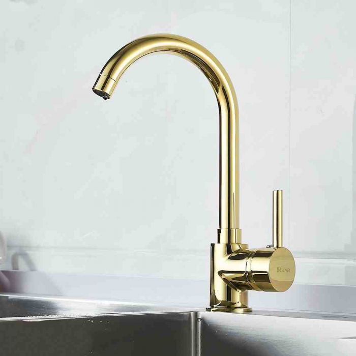 Baterie lavoar culoare auriu înălțime 30 cm material alamă model Talisa Gold High [2]