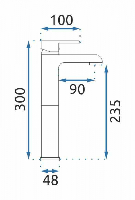 Baterie chiuvetă culoare negru mat înălțime 30 cm material alamă model Bloom Black/Gold High [6]