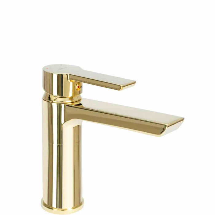 Baterie chiuvetă culoare auriu înălțime 16 cm material alamă model Argus Gold Low [1]