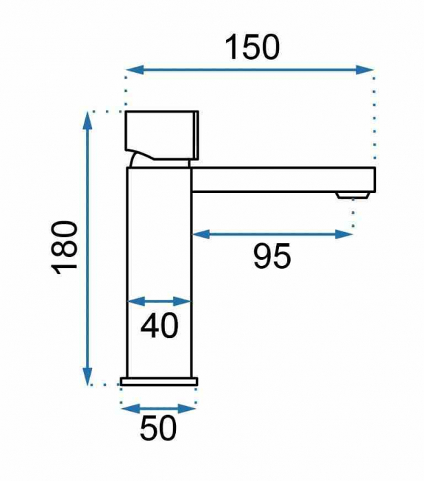 Baterie lavoar culoare negru mat înălțime 18 cm material alamă model Black Gold Low [7]
