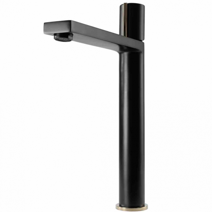 Baterie chiuvetă culoare neagră înălțime 31.5 cm material alamă model Black Gold High [2]