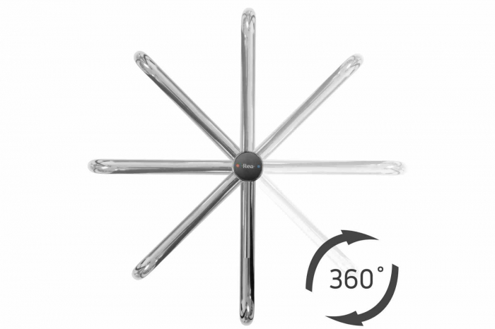 Baterie chiuvetă culoare crom înălțime 34 cm material alamă model Lugano Chrome [4]