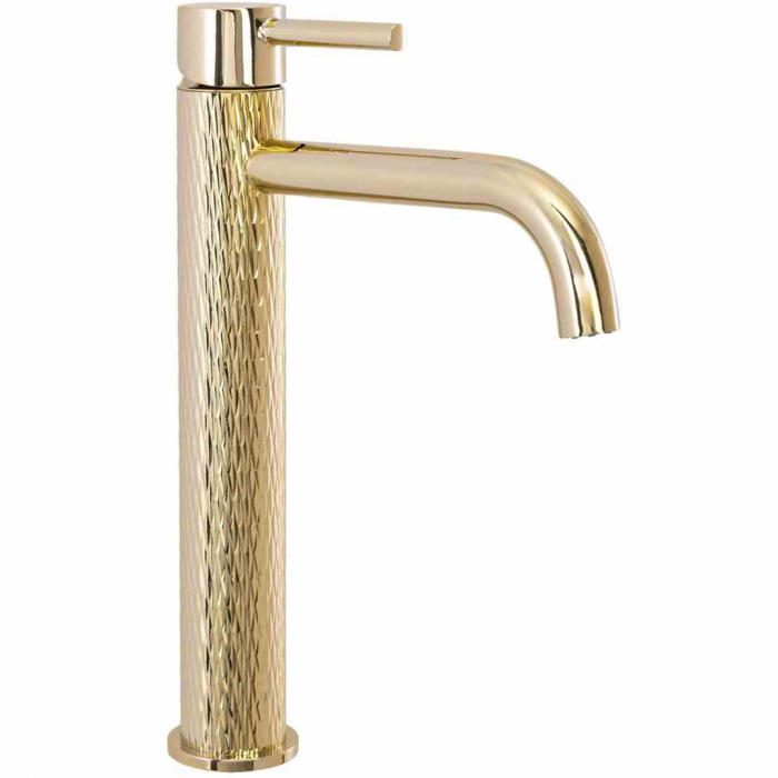 Baterie chiuvetă culoare auriu înălțime 28 cm material alamă model Lungo Art Gold High [3]