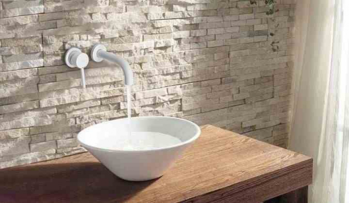 Baterie chiuvetă culoare albă înălțime 11 cm material alamă model Lungo White [2]