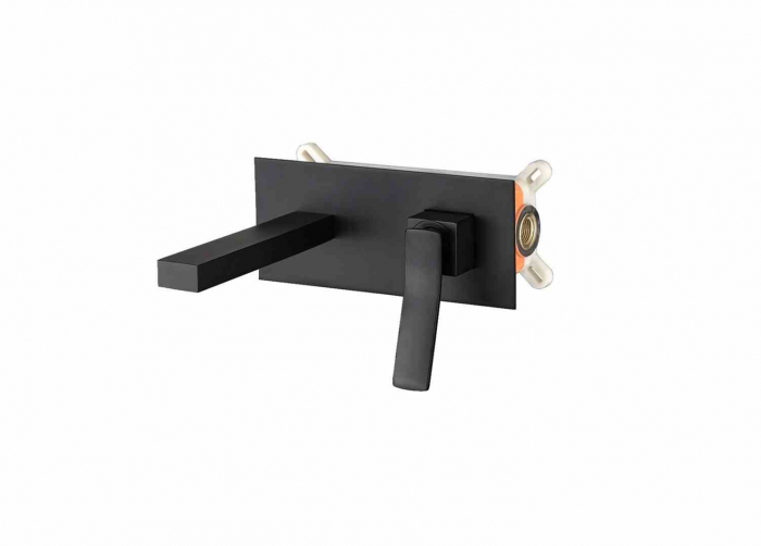 Baterie lavoar culoare neagră înălțime 10 cm material alamă model Sonic Black [2]