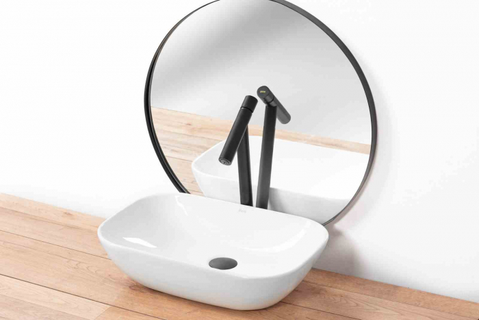 Baterie lavoar culoare neagră înălțime 40.5 cm material alamă model Zen Black [4]