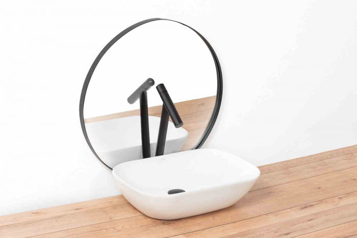 Baterie lavoar culoare neagră înălțime 40.5 cm material alamă model Zen Black [3]