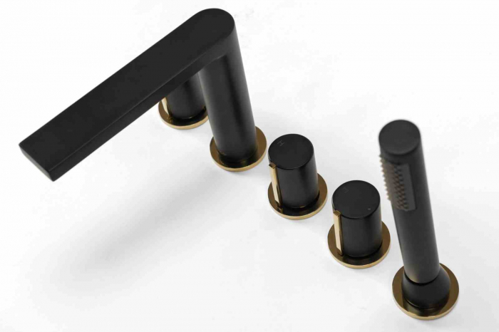 Baterie cadă culoare negru mat înălțime 17 cm material alamă model Icon Black [2]