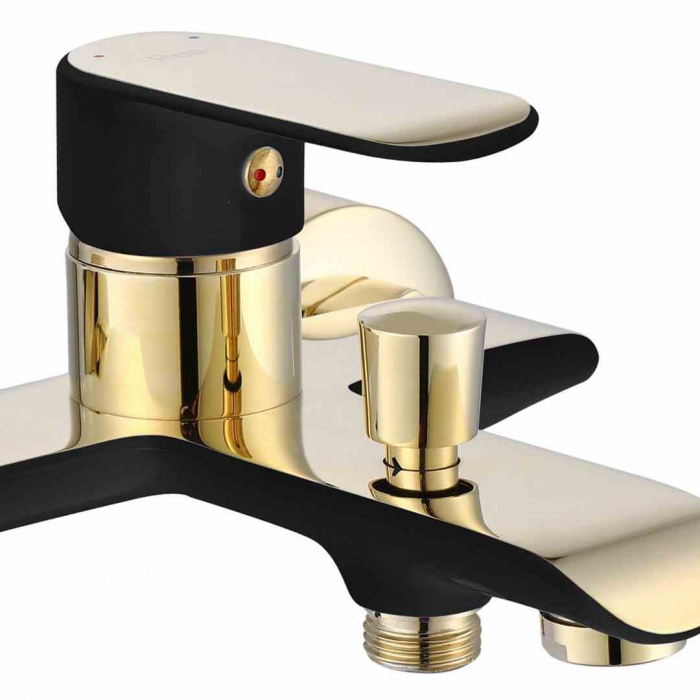 Baterie cadă culoare aurie înălțime 10.5 cm material alamă model Bloom Black/Gold [3]
