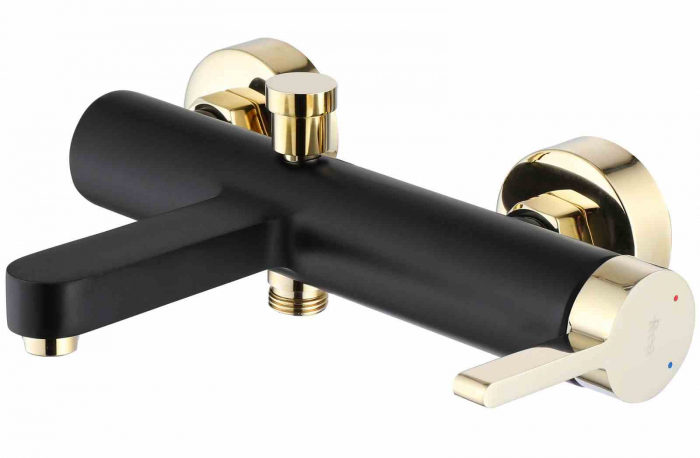Baterie cadă culoare negru mat înălțime 8.5 cm material alamă model Polo Black Gold [3]