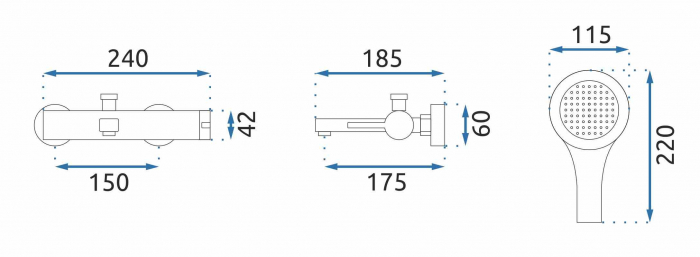 Baterie cadă culoare negru mat înălțime 8.5 cm material alamă model Polo Black Gold [8]