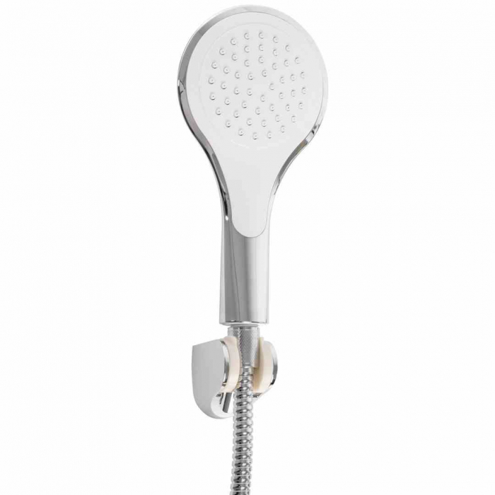 Baterie cadă culoare albă înălțime 8.5 cm material alamă model Polo Chrome/White [4]