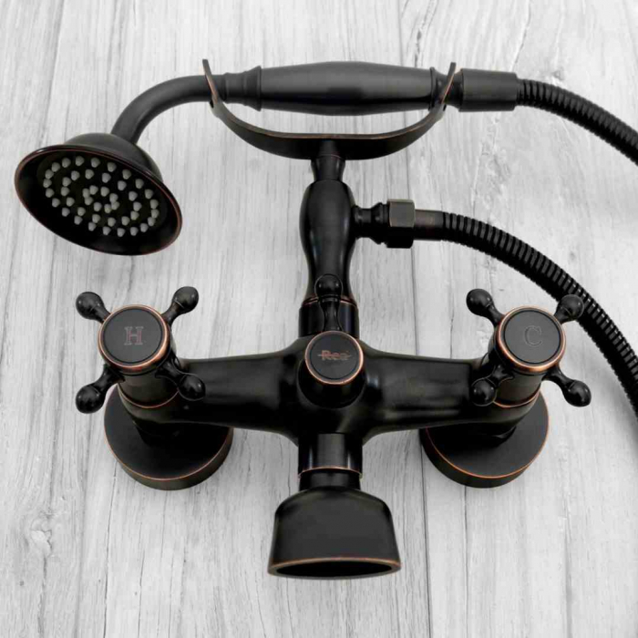 Baterie cadă culoare neagră înălțime 26.5 cm material alamă model Retro Old Black [5]