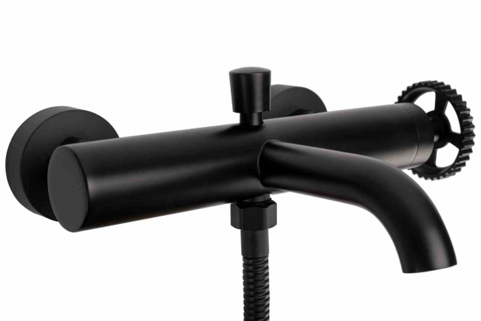 Baterie cadă culoare neagră înălțime 8 cm material alamă model Vertigo Black Mat [2]