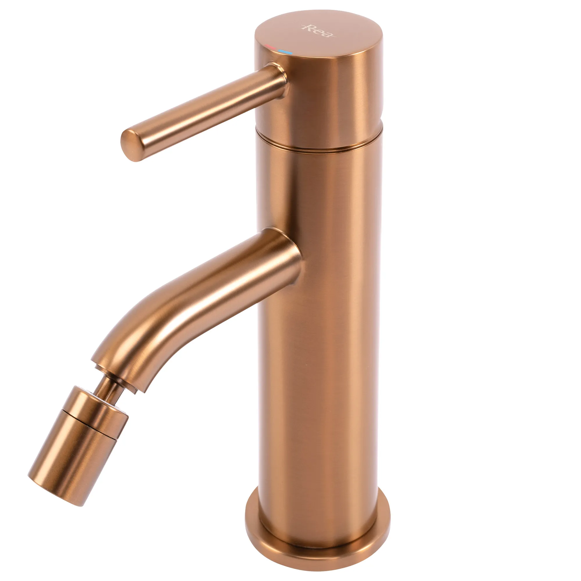 Baterie bideu finisaj cupru periat înălțime 17 cm material alamă model Lungo Copper Brush [2]