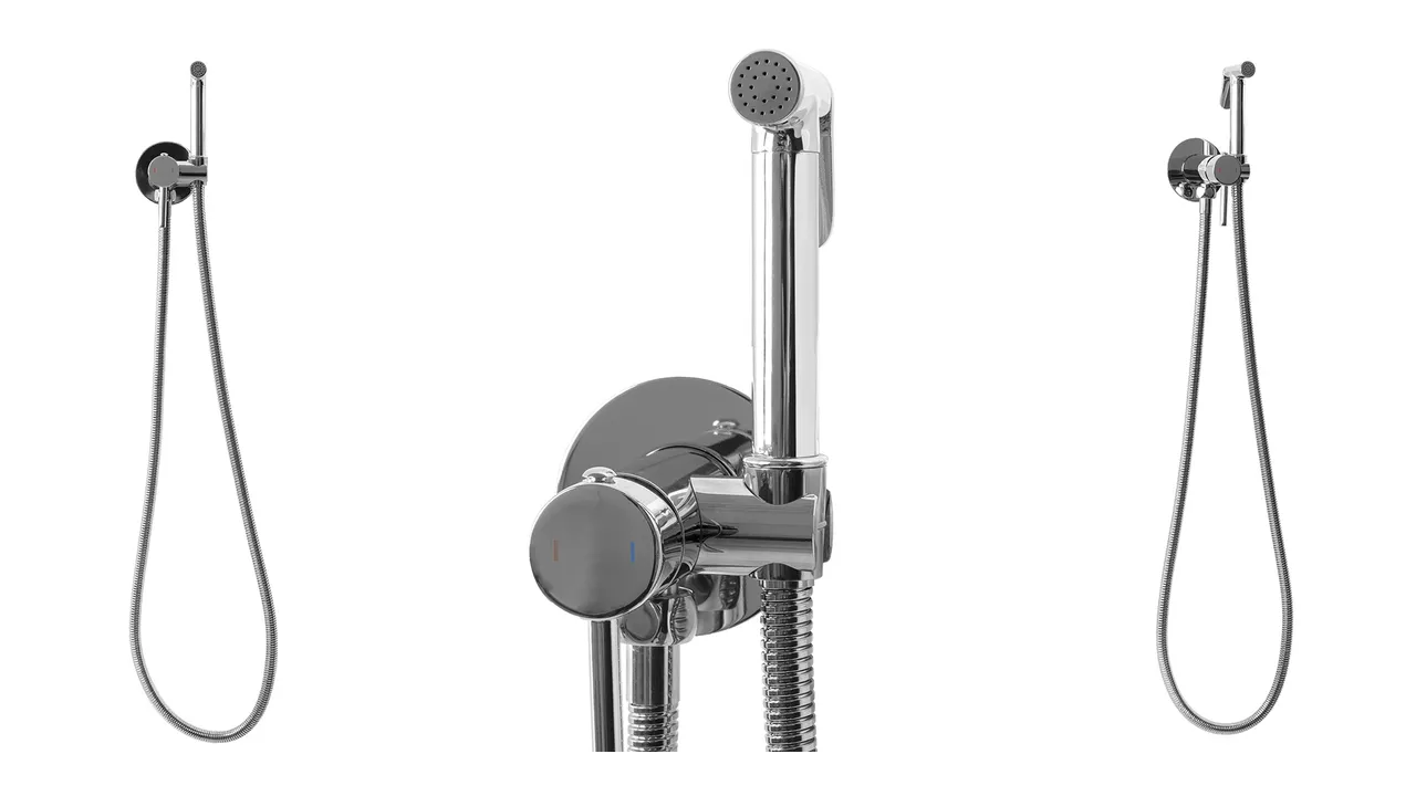 Baterie bideu culoare crom înălțime 11 cm material alamă model Loop Chrome [3]