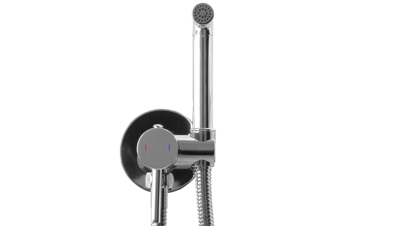 Baterie bideu culoare crom înălțime 11 cm material alamă model Loop Chrome [2]