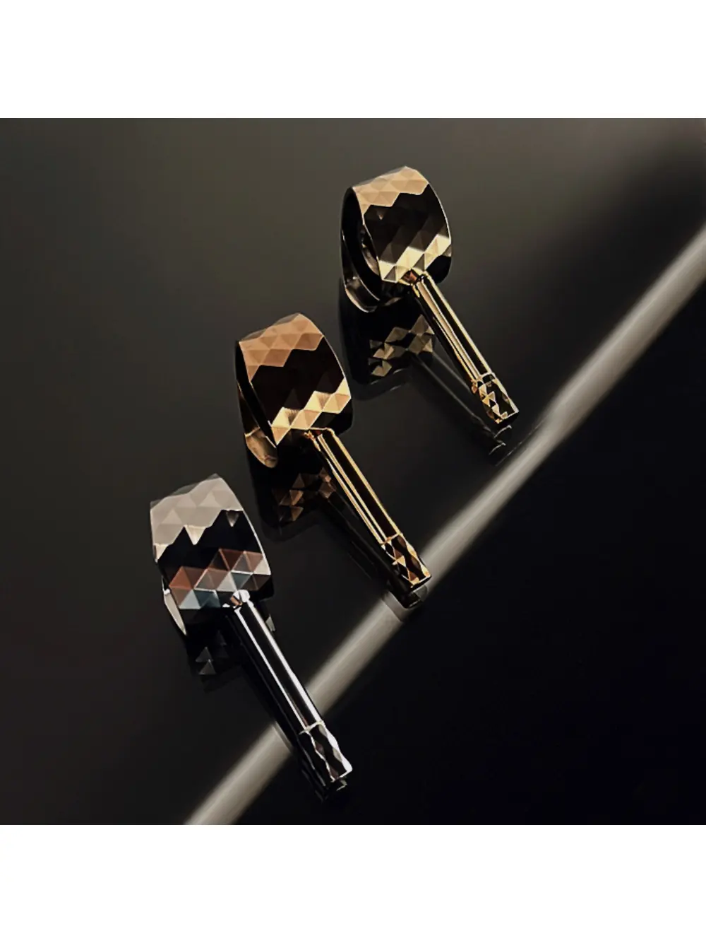 Baterie bideu culoare cupru lucios model Lungo Loop Diamond Copper [5]