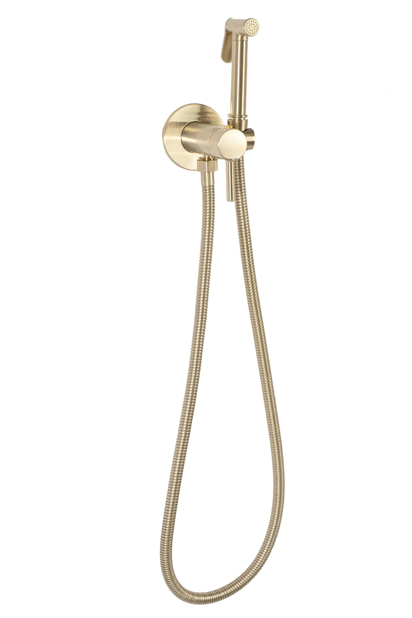 Baterie bideu culoare auriu periat înălțime 11 cm material alamă model Loop Gold Brushed [4]