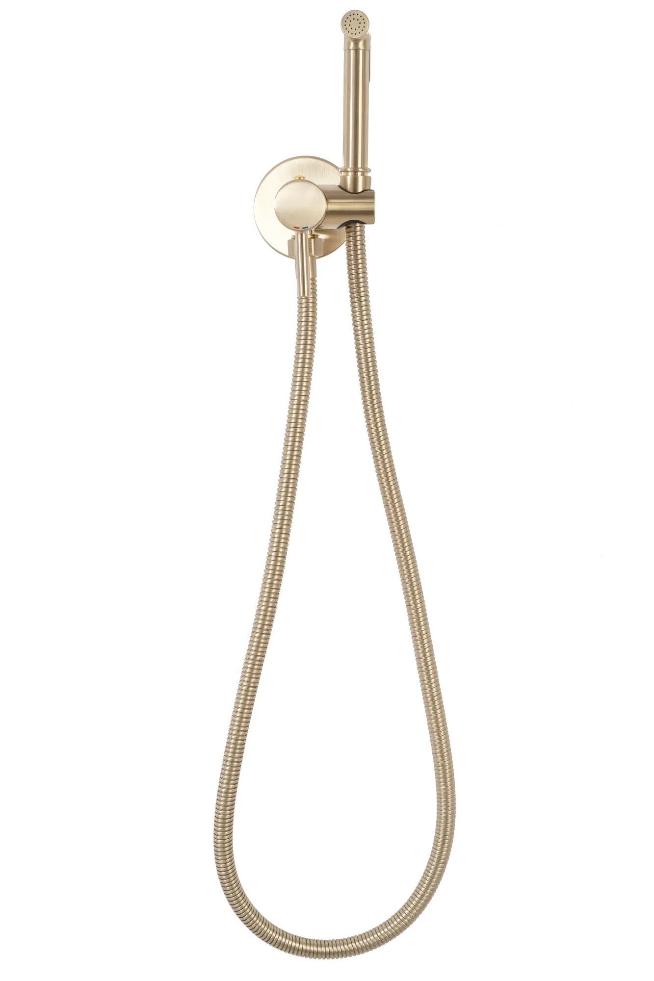 Baterie bideu culoare auriu periat înălțime 11 cm material alamă model Loop Gold Brushed [5]