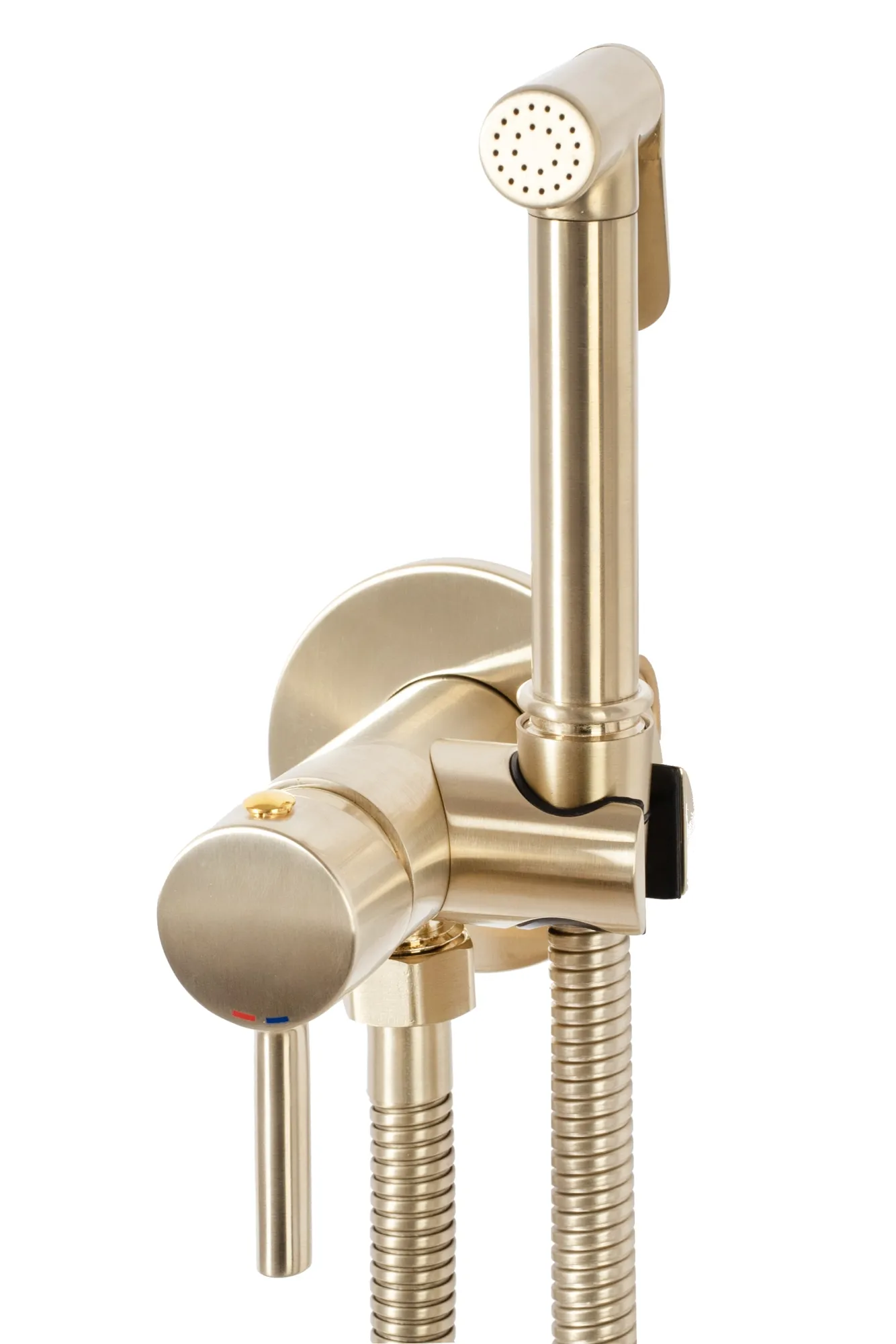 Baterie bideu culoare auriu periat înălțime 11 cm material alamă model Loop Gold Brushed [2]