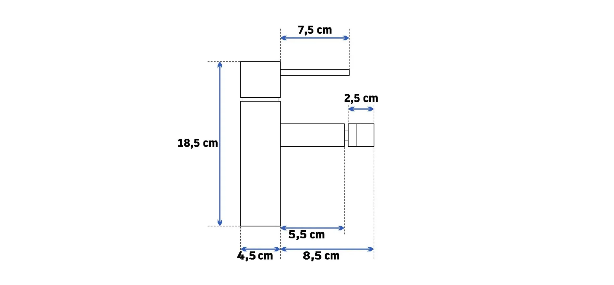 Baterie bideu culoare auriu periat înălțime 18 cm material alamă model Tess Gold Brushed [5]