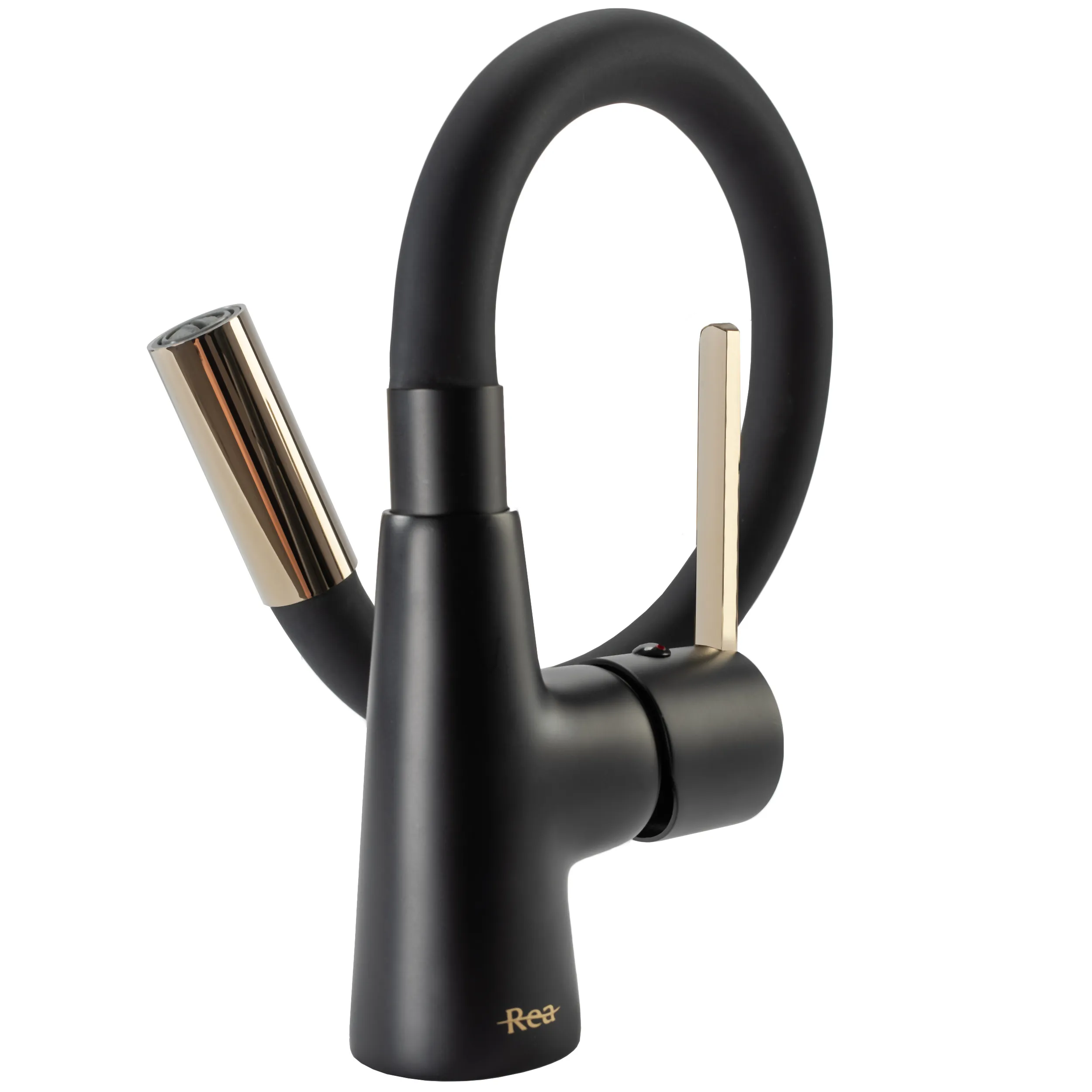 Baterie bucătărie culoare neagră înălțime 63 cm material alamă model Icon Black Gold [3]