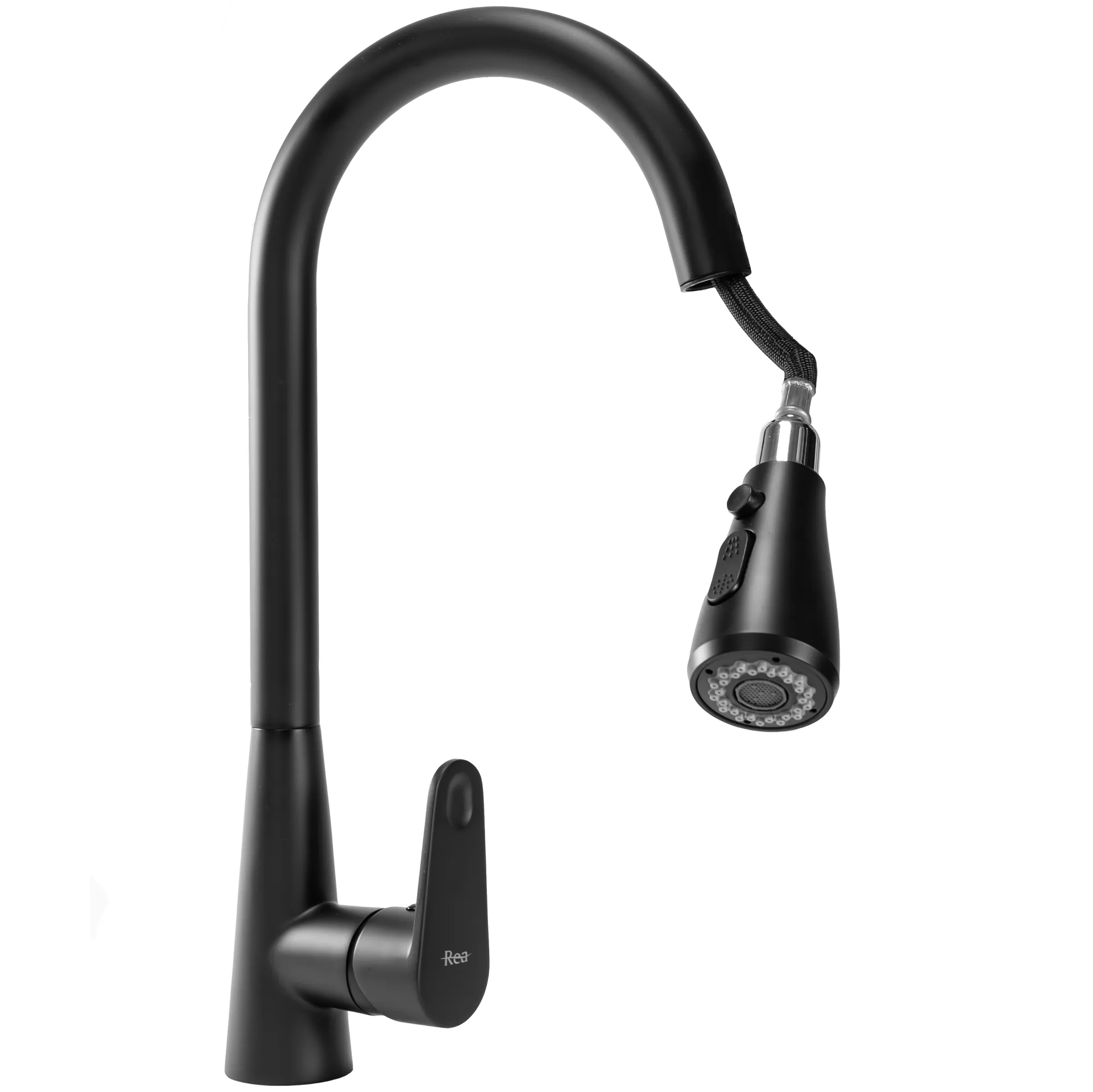Baterie bucătărie culoare negru mat înălțime 43 cm material alamă model Mild Black Mat [2]