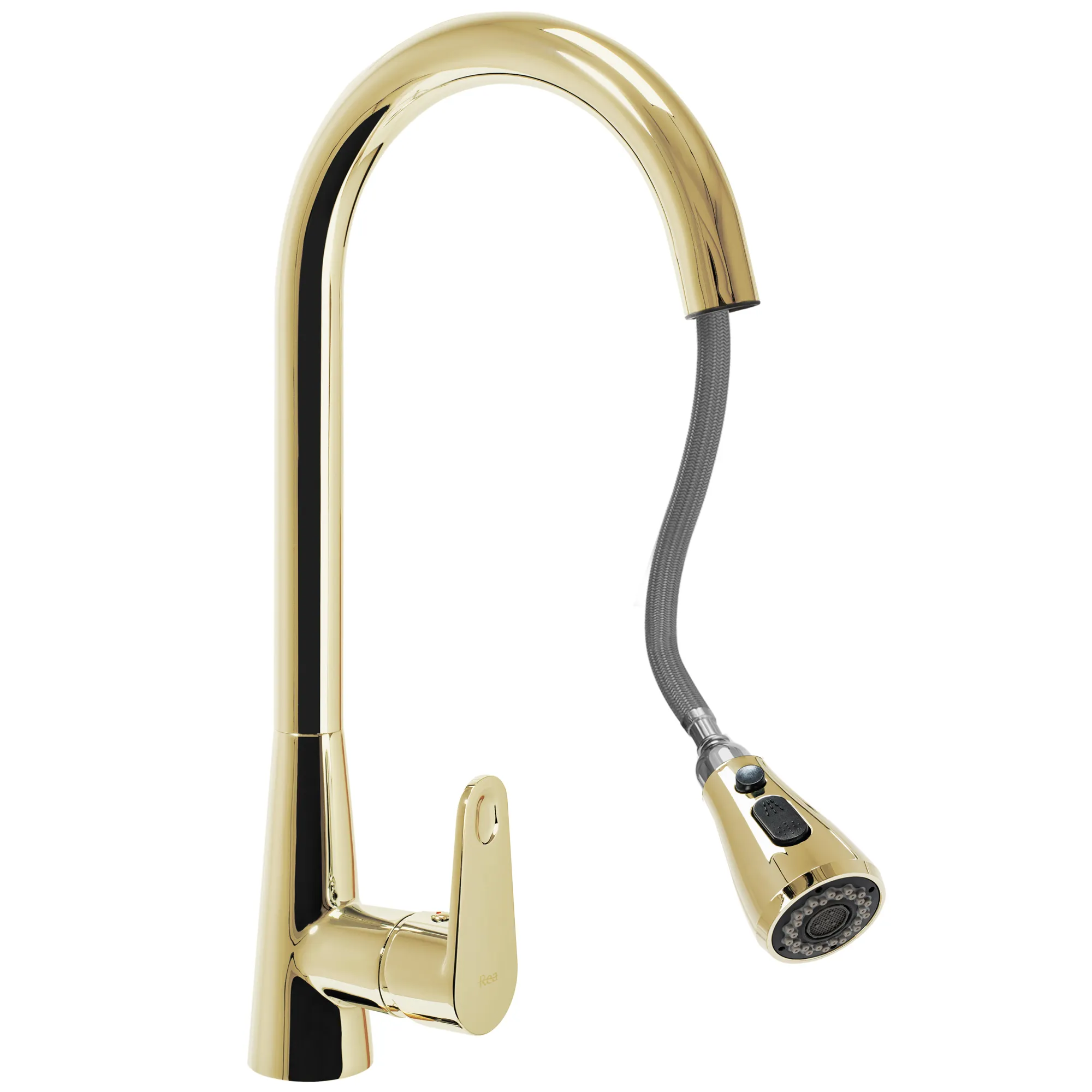 Baterie bucătărie culoare auriu înălțime 43 cm material alamă model Mild Gold [2]