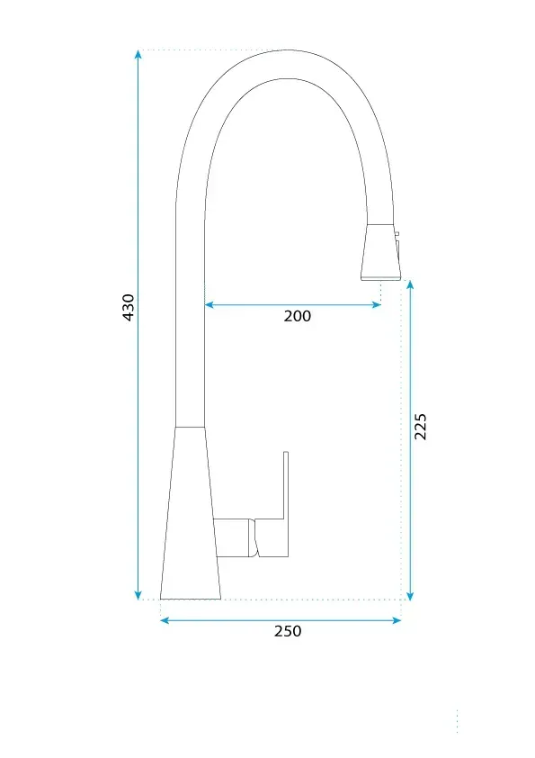 Baterie bucătărie culoare auriu înălțime 43 cm material alamă model Mild Gold [7]