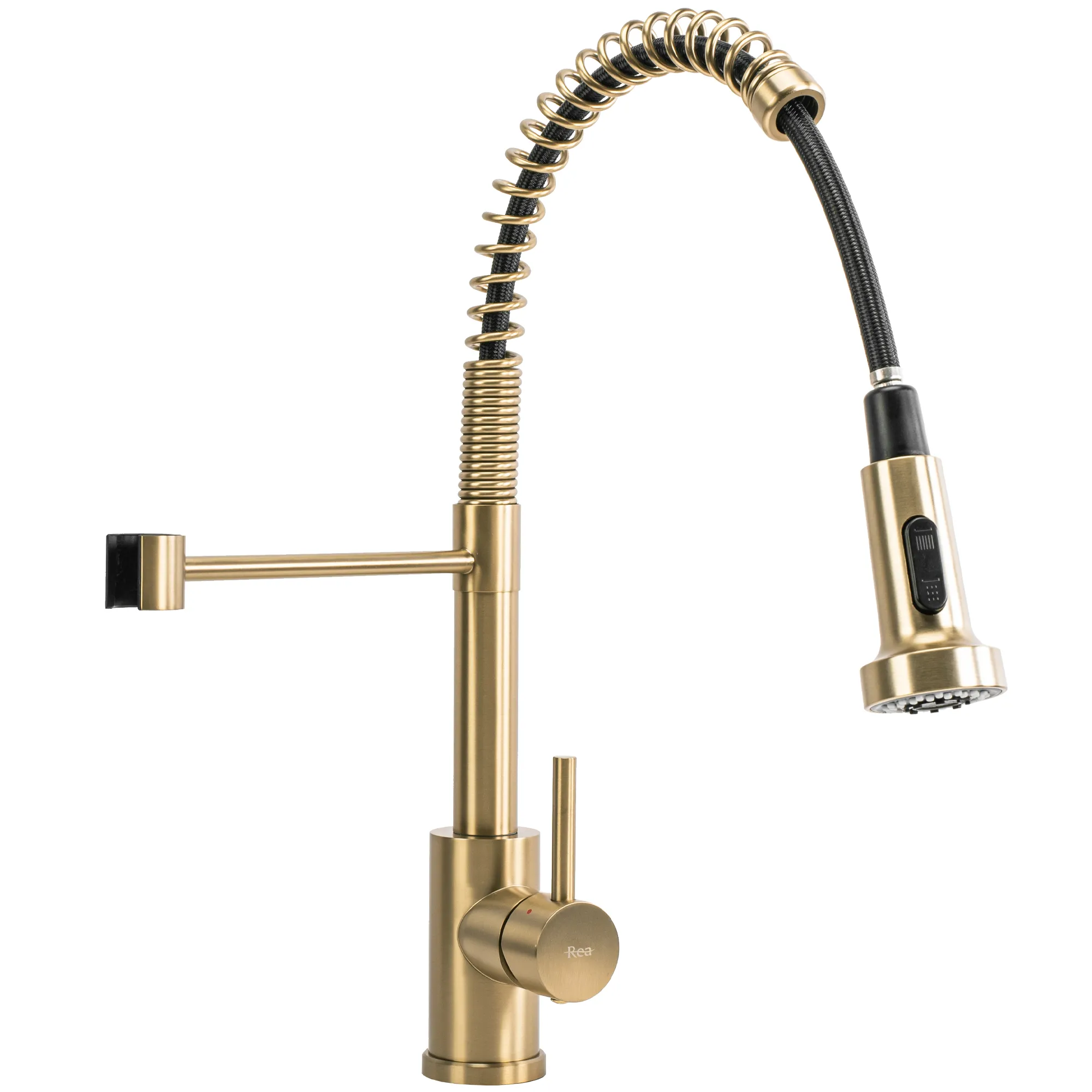 Baterie bucătărie culoare auriu periat înălțime 42 cm material alamă model Colin Brushed Gold [5]