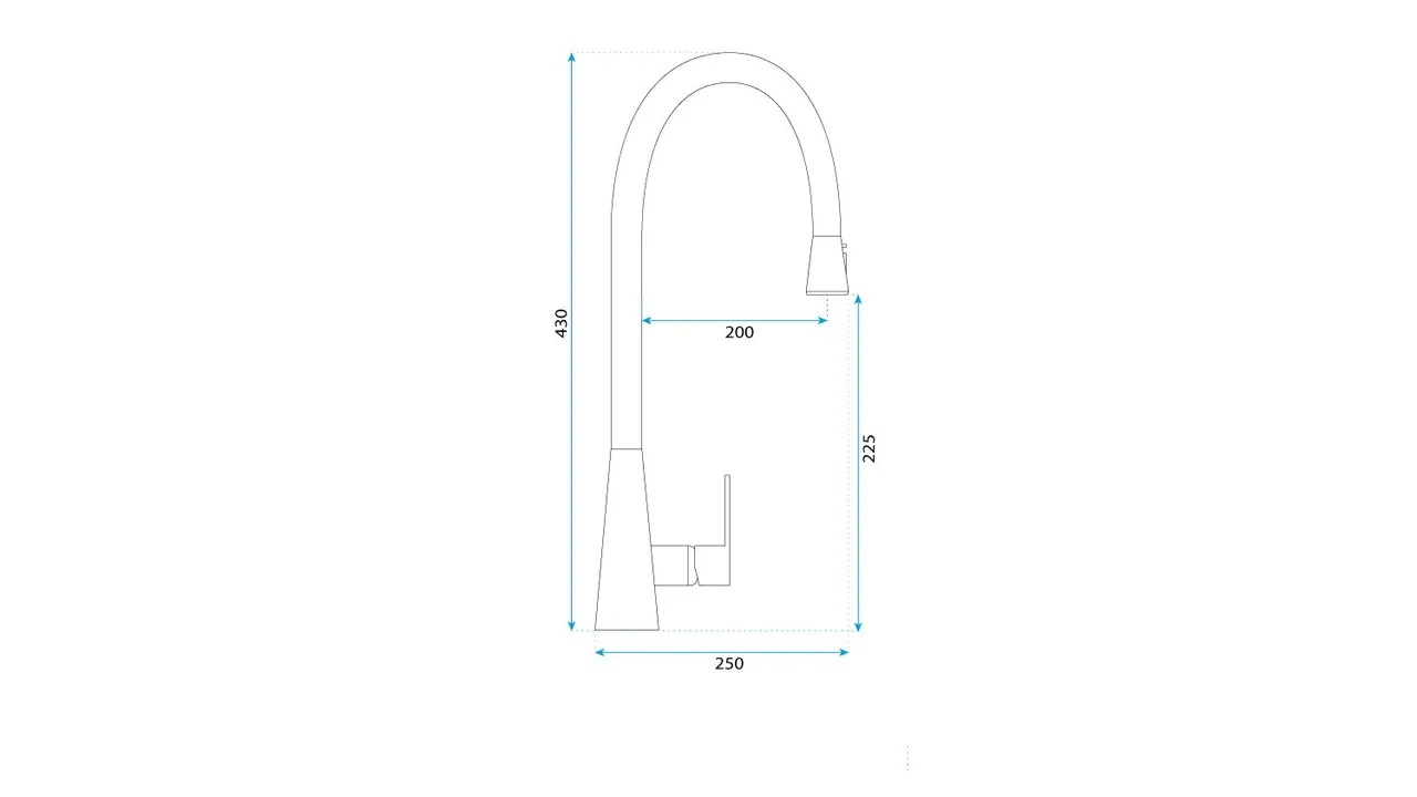 Baterie bucătărie culoare neagră înălțime 43 cm material alamă model Mild Black Rose Gold [8]