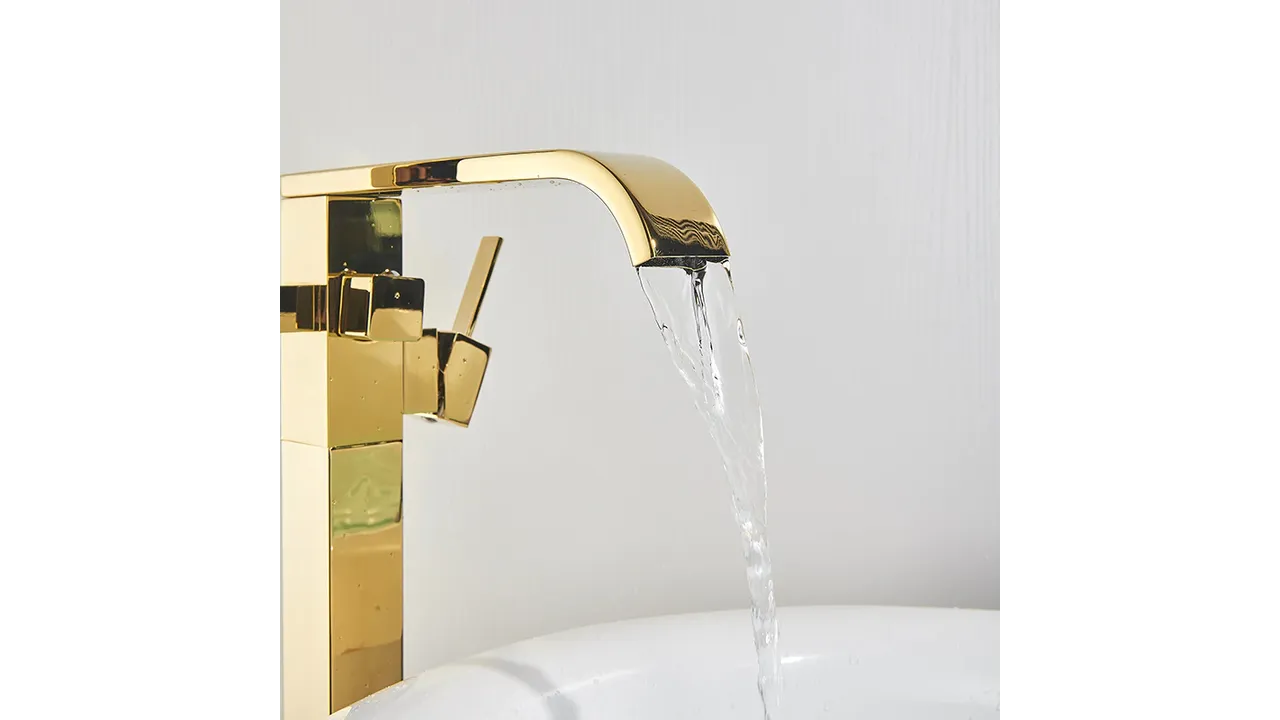 Baterie cadă de podea culoare aurie înălțime 112 cm material alamă model Carat Gold [5]