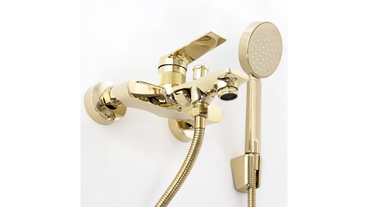 Baterie cadă culoare aurie înălțime 11.5 cm material alamă model Viral Gold [3]