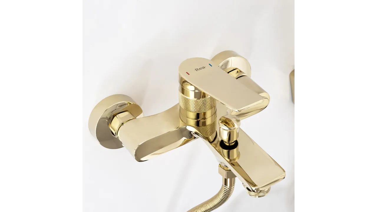 Baterie cadă culoare aurie înălțime 11.5 cm material alamă model Viral Gold [2]