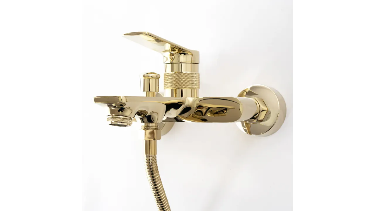 Baterie cadă culoare aurie înălțime 11.5 cm material alamă model Viral Gold [4]
