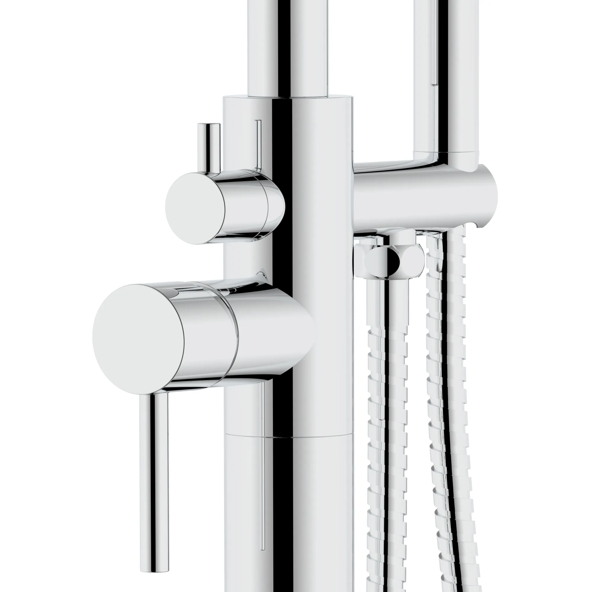 Baterie cadă de podea culoare crom înălțime 110 cm material alamă model Aras Chrome [3]