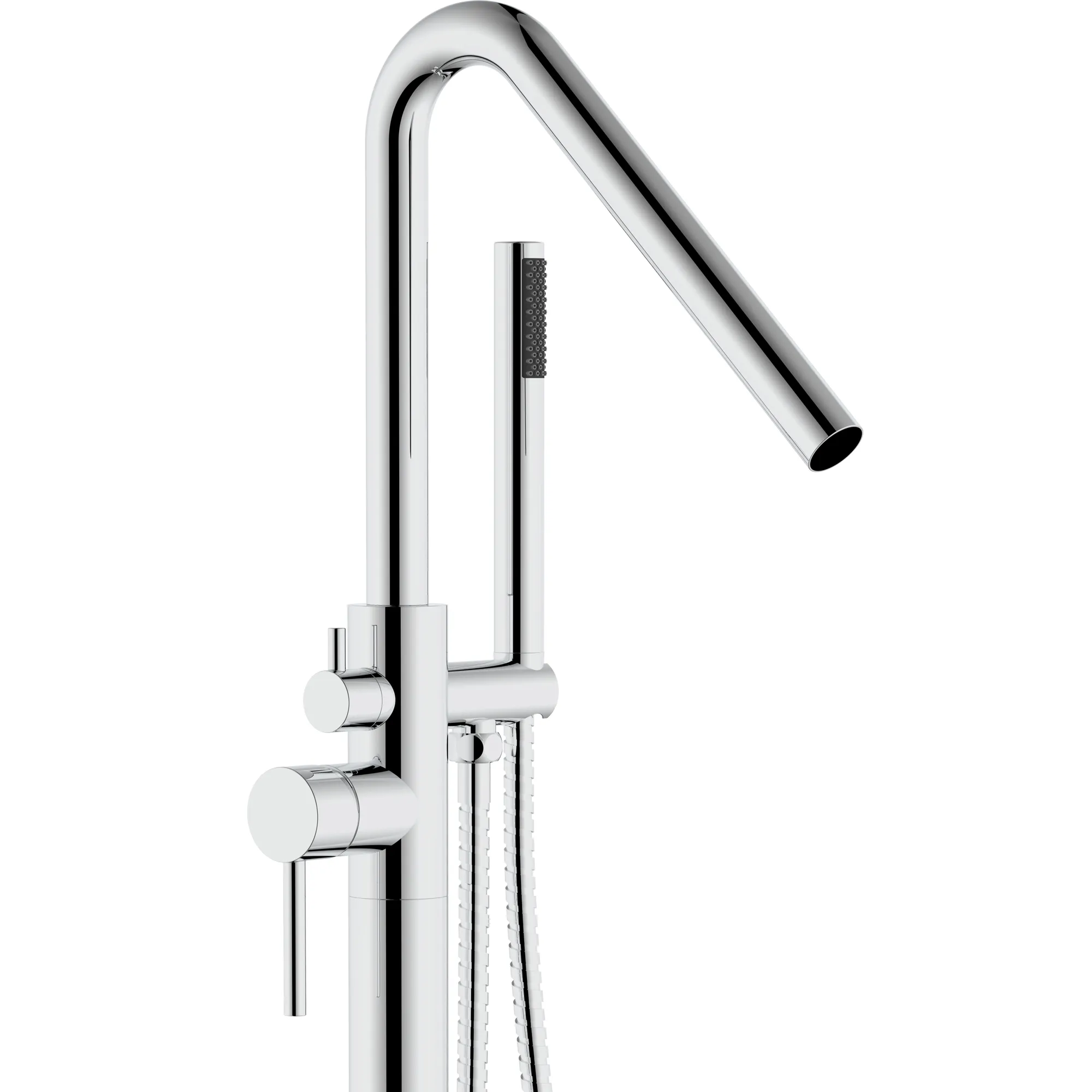 Baterie cadă de podea culoare crom înălțime 110 cm material alamă model Aras Chrome [2]