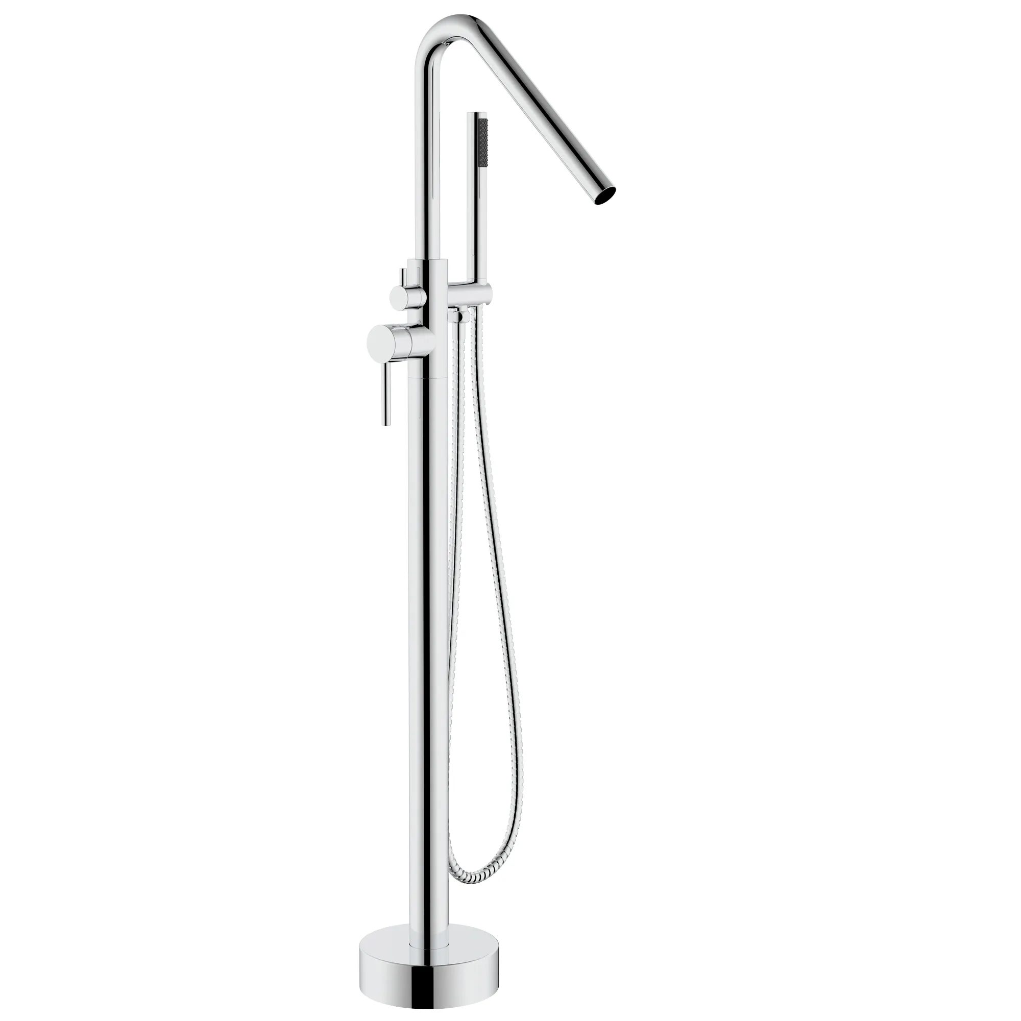 Baterie cadă de podea culoare crom înălțime 110 cm material alamă model Aras Chrome [1]