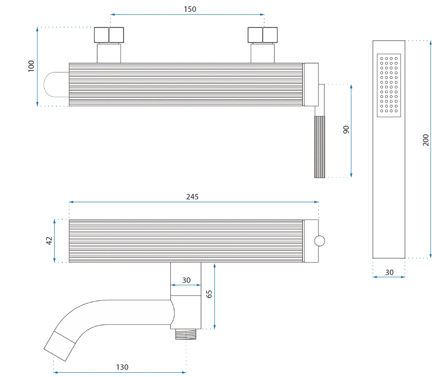 Baterie cadă culoare auriu înălțime 12 cm model Argon Gold [6]