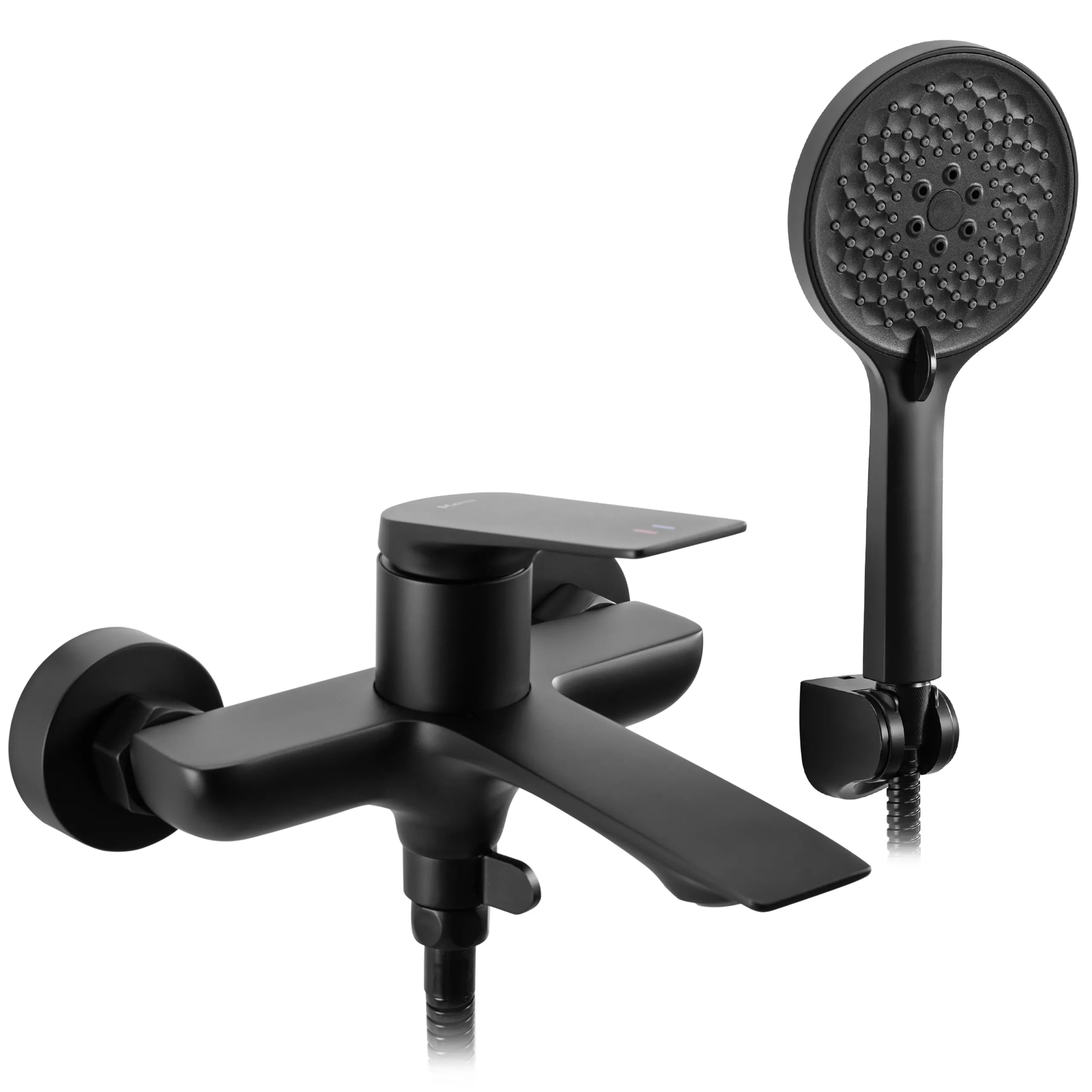 Baterie cadă finisaj negru mat înălțime 11 cm material alamă model Avalon Black [1]