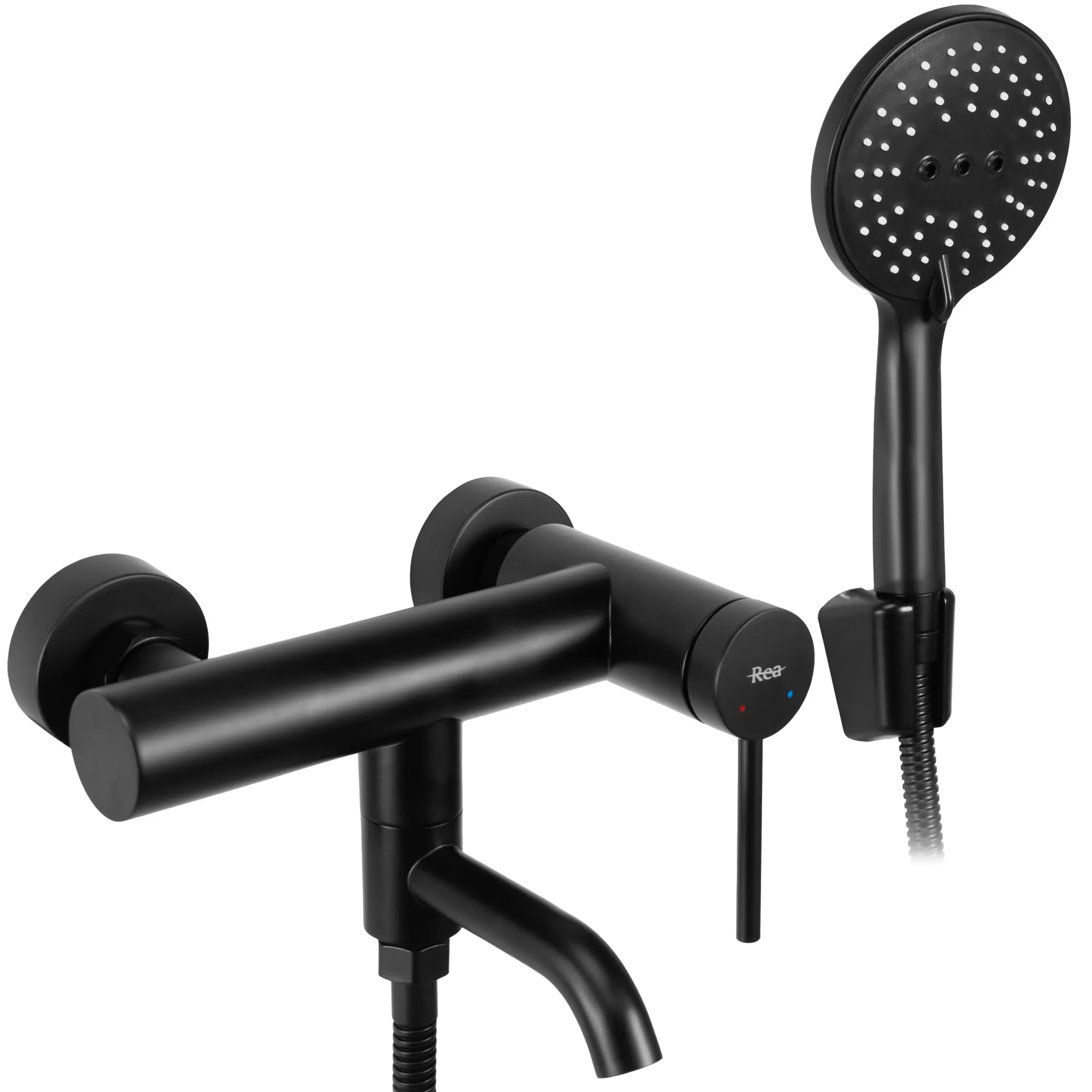 Baterie cadă culoare negru mat înălțime 11 cm material alamă/ABS model Clif Black [1]