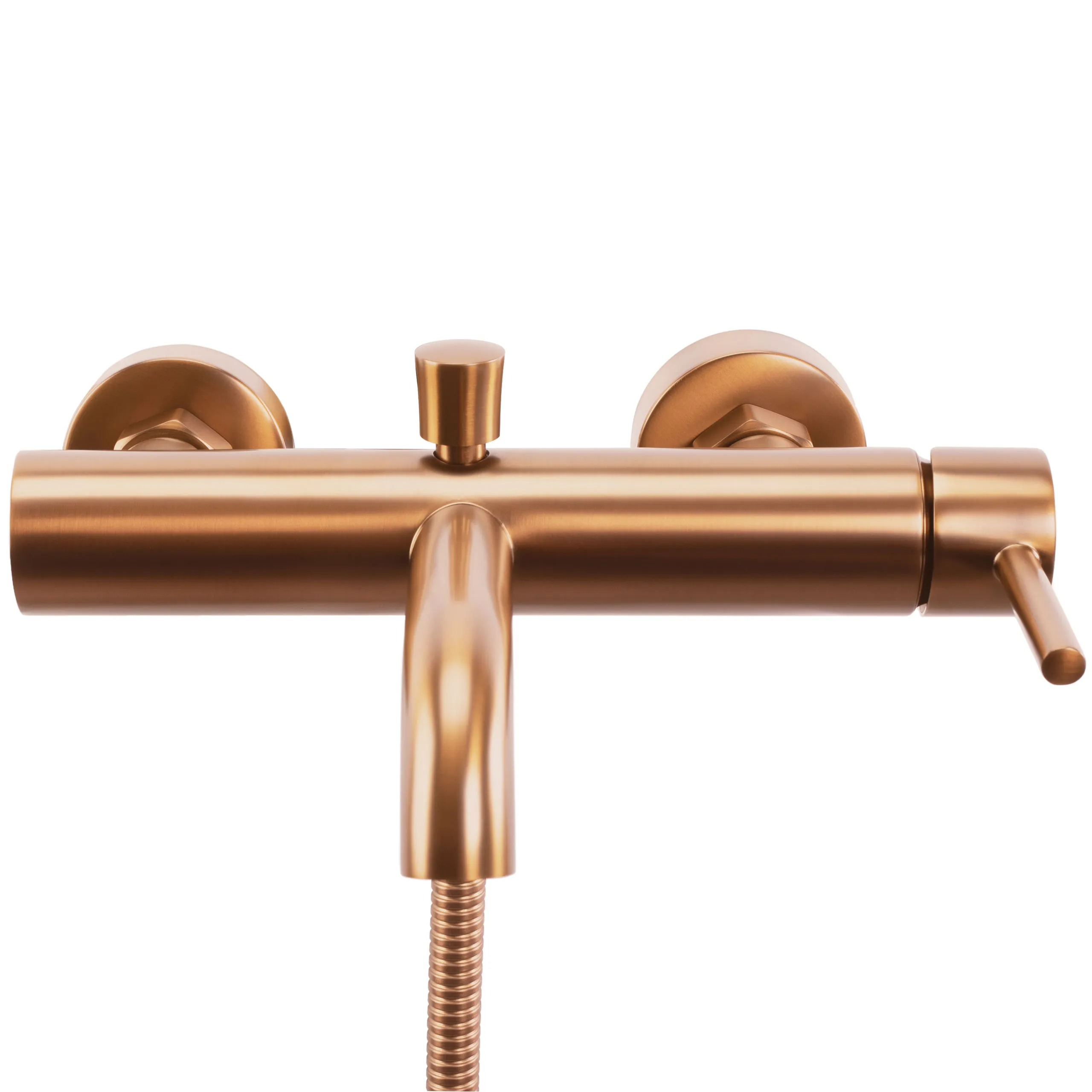 Baterie cadă culoare cupru periat înălțime 4.5 cm material alamă/ABS model Lungo Copper Brushed  [5]