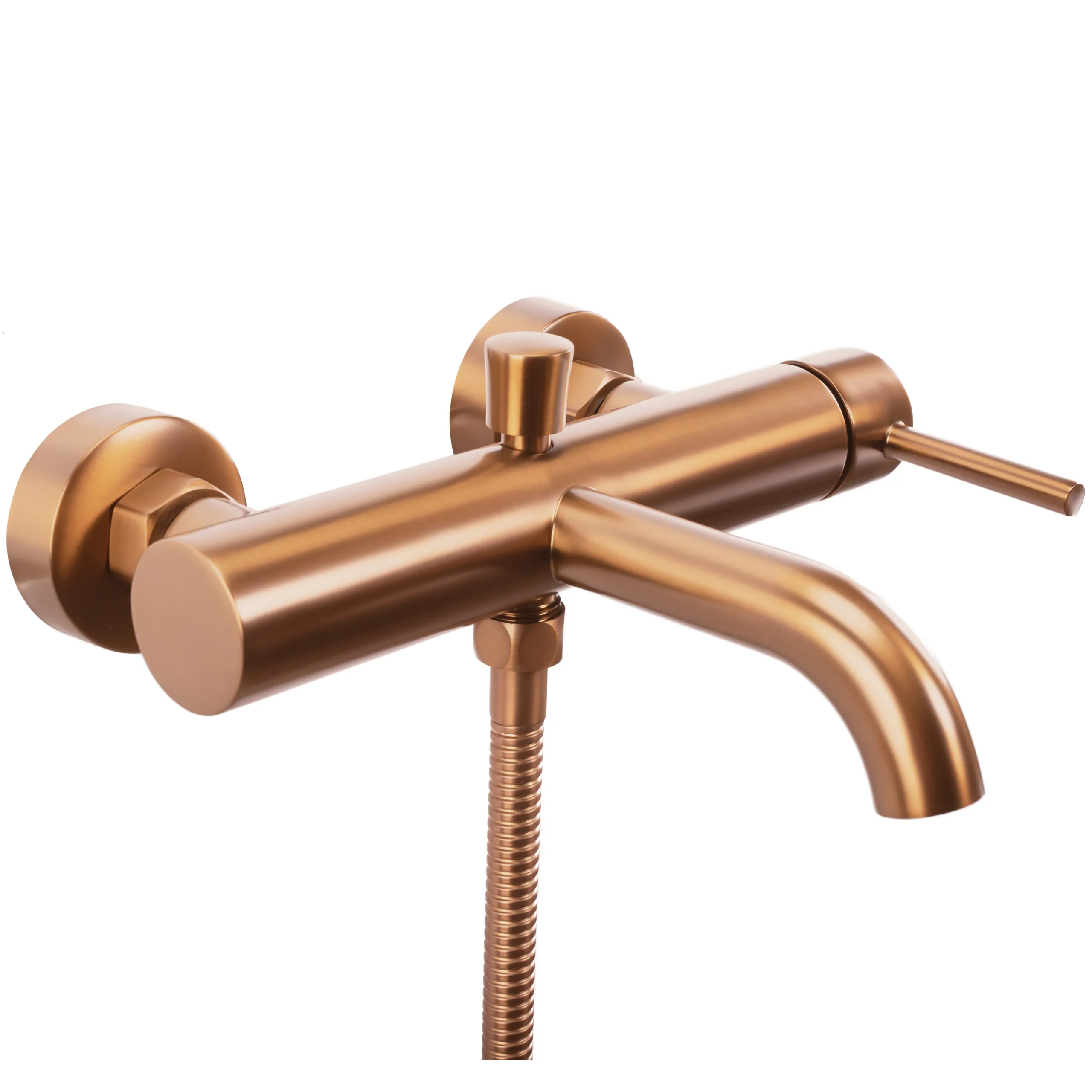 Baterie cadă culoare cupru periat înălțime 4.5 cm material alamă/ABS model Lungo Copper Brushed  [4]