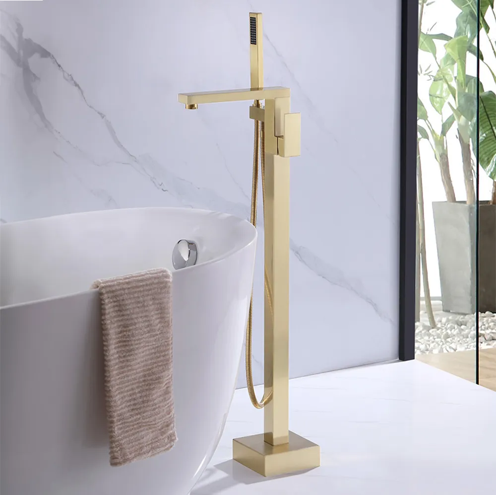 Baterie cadă de podea culoare auriu înălțime 88.5 cm material alamă model Tery Gold [2]