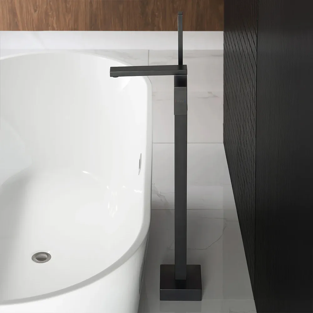 Baterie cadă de podea culoare negru mat înălțime 88.5 cm material alamă model Tery Black [6]