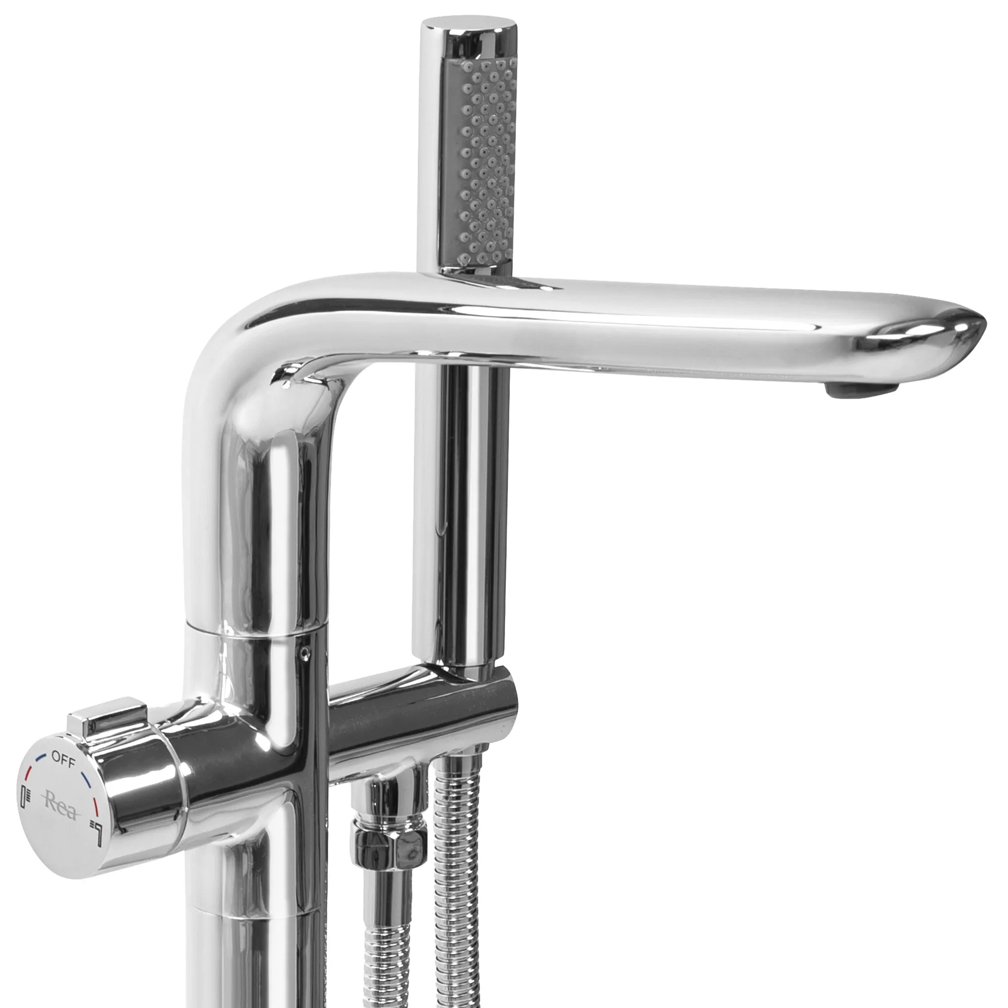 Baterie cadă de podea culoare crom înălțime 92 cm material alamă model Clark Chrome [2]