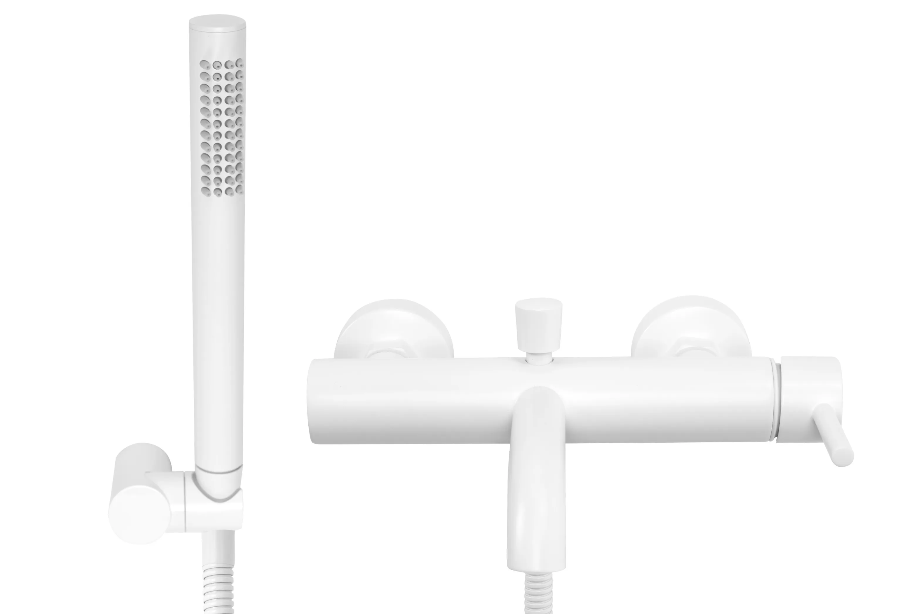 Baterie cadă culoare albă înălțime 4.5 cm material alamă model Lungo White [2]